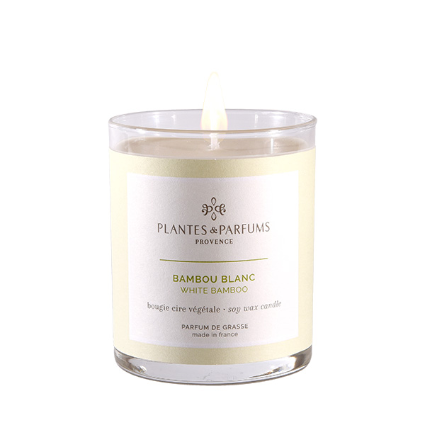 Bougie Végétale Parfumée 180g – Bambou Blanc • Plantes et parfums de Provence
