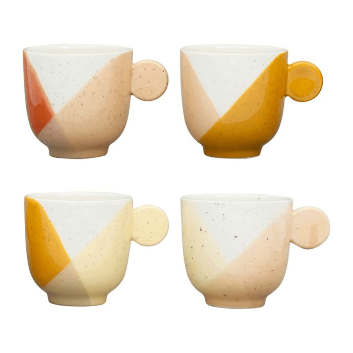 Lot de 4 tasses à café Aurore Nude et Terracotta 14cl • Sema