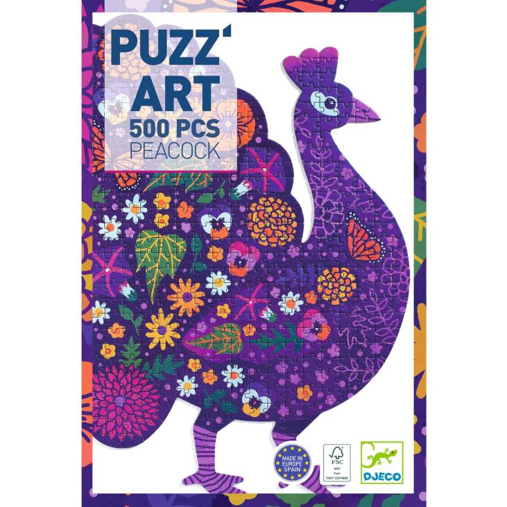 Puzzle Puzz'Art Peacock -500 pcs • Djeco