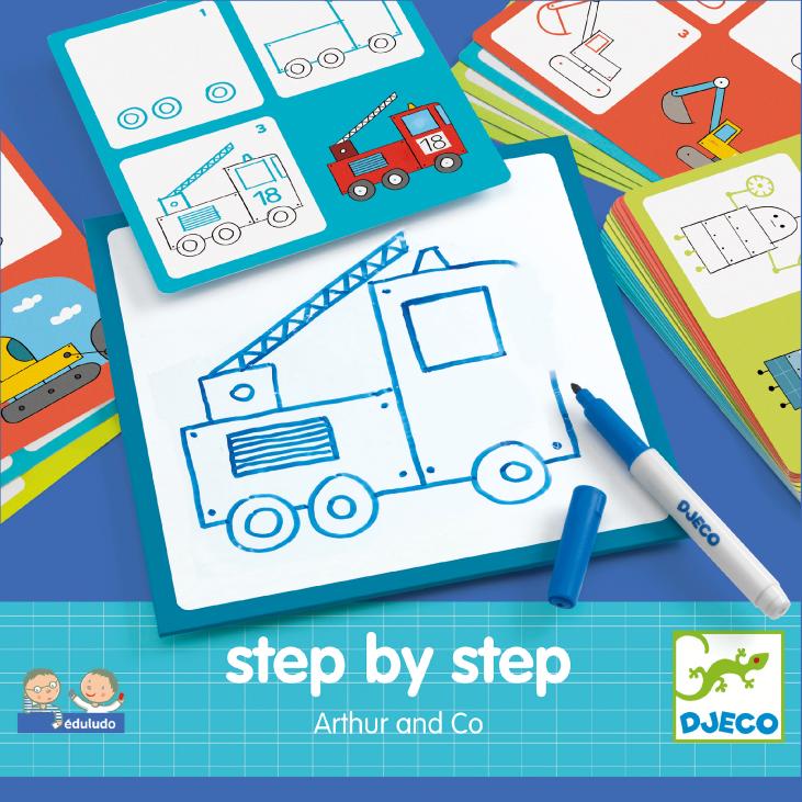 Apprendre à dessiner Step by step Arthur and Co • Djeco