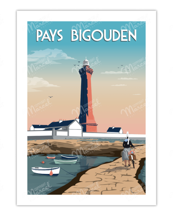 Affiche Pays Bigouden • Marcel travel posters