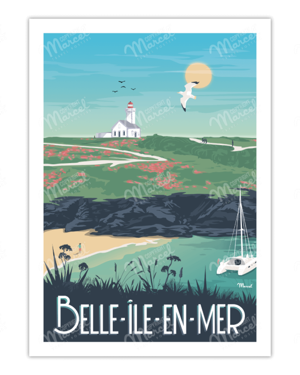 Affiche Belle-île-en-mer • Marcel travel posters