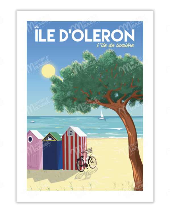 Affiche Ile d'Oléron  L'île de lumière  • Marcel travel posters