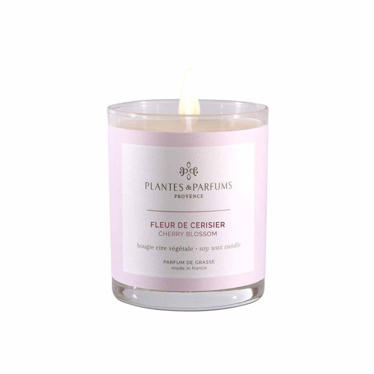 Bougie Végétale Parfumée Fleur de Cerisier 180g • Plantes et parfums de Provence