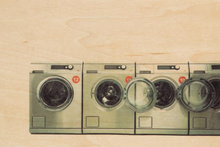 CARTE POSTALE EN BOIS photos washing machine