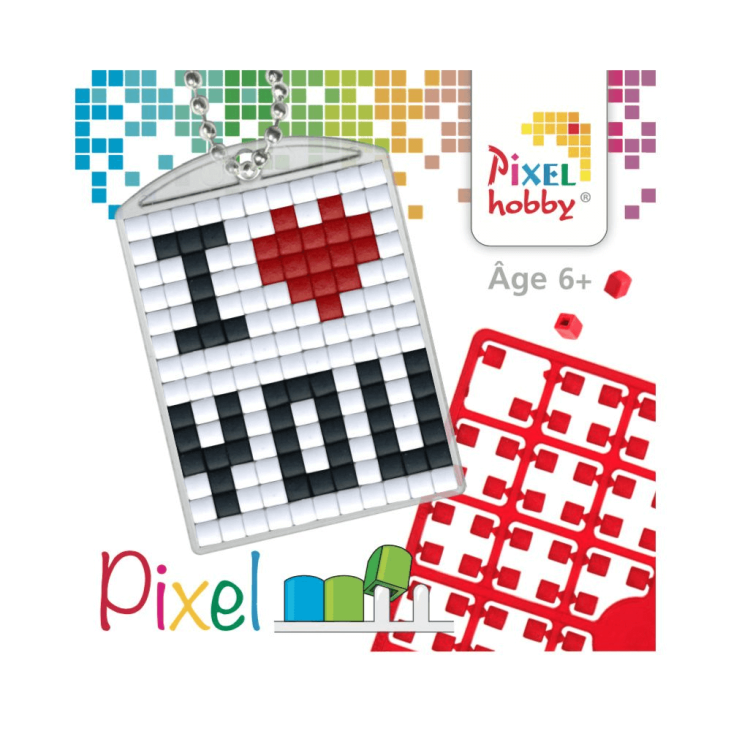 Kit créatif porte-clé 4x3cm - I love you • PIXEL