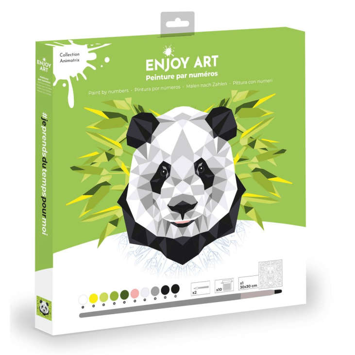 Peinture par numéros 30x30cm Panda • ENJOY ART 