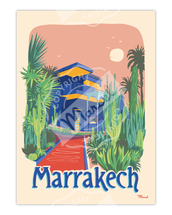 Affiche MARRAKECH Le Jardin Majorelle