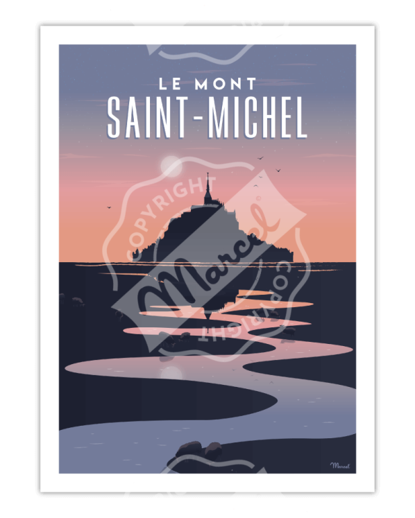 Affiche MONT-SAINT-MICHEL • Marcel Travel Posters