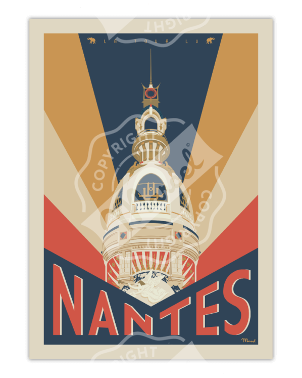  Affiche NANTES La Tour LU  • Marcel Travel Posters