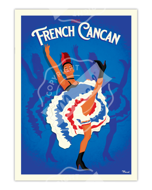 Affiche PARIS French Cancan • Marcel Travel Posters