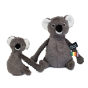 Peluche Trankilou le koala maman et son bébé gris - Les Ptipotos • Les déglingos